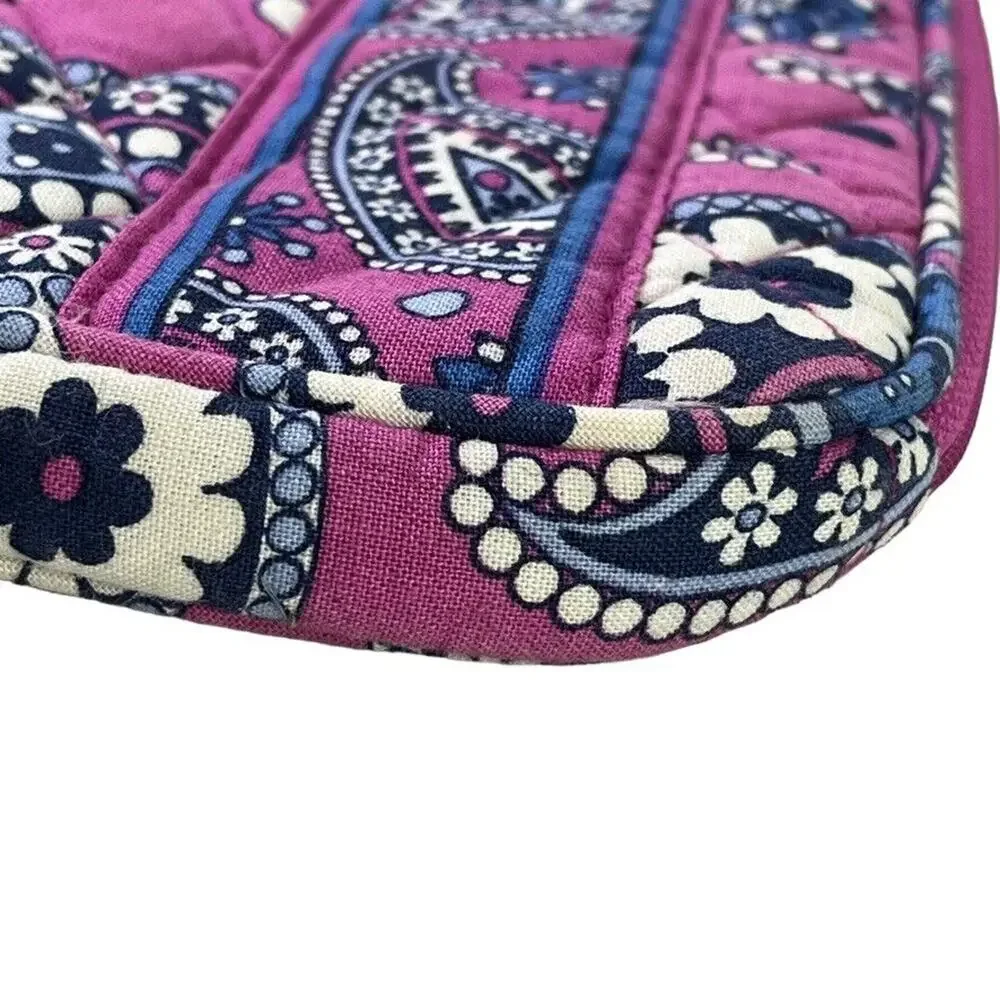 Vera Bradley Boysenberry Tablet Sleeve Padded Paisley Zip Around Bag Quilted